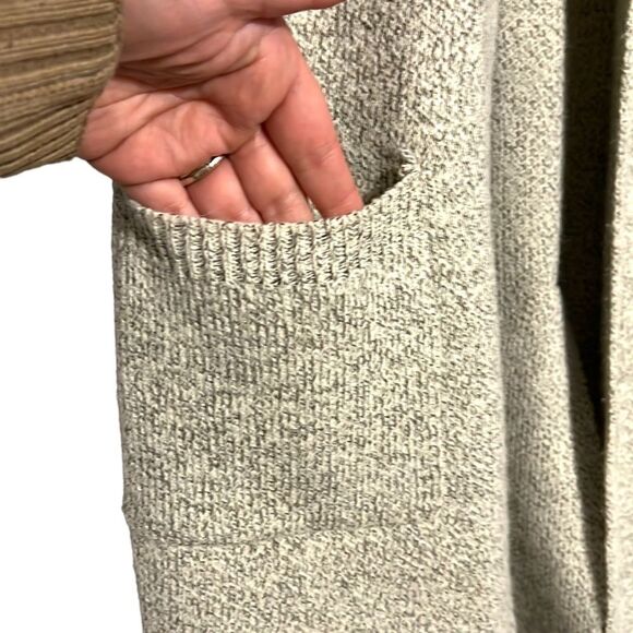 Sweater Vest Woman's Small Monteau Gray Open Front Pockets Knit Collared - Picture 4 of 9